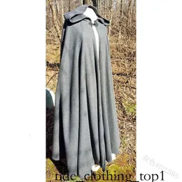 Blondewig Hoodie Anime Women Medieval Cloak Coated Coat Coat Vintage Gothic Cape Solid Coat Trench Trench Halloween Comeen Come Overdoat