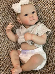 50cm Boy Bettie Tam Vücut Yumuşak Silikon Vinil Bebekler Boyalı Bebek Çocuk Noel Hediyesi için Boyalı Saçlı