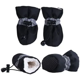 4-delige set huisdier winter warm zacht kasjmier antislip regenschoenen voor honden huisdier winddicht zacht schoeisel antislip waterdichte schoenen 240115