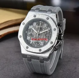 des LAW Top Luxury Men A P Watch designer Relógio masculino Relógios de quartzo Várias cores Relógios de borracha Relógios de pulso de vidro