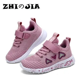 Mädchen Sportschuhe Herbst Kinder Turnschuhe atmungsaktiv große Kinder Studenten rosa lässige Kinderschuhe lässig 26-37 240116