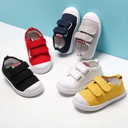 Children Solid Color Canvas Shoes Boys Outside Sneakers Autumn Casual Kids Shoes Toddler Girls Flat Sports Running Shoes CSH1348 240116