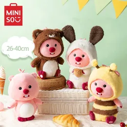 MINISO LOOPY Série Boneca Sentado e Vestir Brinquedo de Pelúcia para Crianças Kawaii Meninas Presente de Aniversário Anime Quarto Travesseiro Decorativo 240115