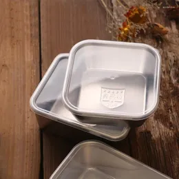 Geschirr-Probenahme, frischhaltende kleine Schüssel, Lunchbox, 304-Edelstahl-Probe mit Abdeckkarte