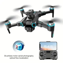 Drone brushless pieghevole a flusso ottico S4S 2.4G con doppia lente, telecamera aerea professionale, avvio con un solo pulsante anti-vibrazione, posizionamento del flusso ottico, modalità senza testa.