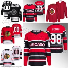 Chicago Hockey Jersey Blackhawks Connor Bedard Jonathan Toews Philipp Kurashev Nick Foligno Jason Dickinson Connor Murphy Tyler Johnson Seth Jones Ryan Donato