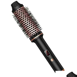 Curling Irons Thermal Brush 1.5 Inch Heated Ceramic Iron Volumizing Heating Round Travel Hair Curler Comb Drop Delivery Products Care Otljx