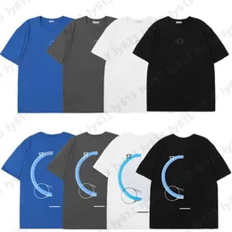 Moda Gráfico Camisetas Homens Luxo Camiseta Verão Algodão Tops Clássico Pedra Padrão Ilha Decoração Redondo Pescoço Manga Curta Camiseta Mens Designer Roupas