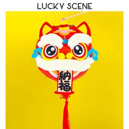 New Banners Streamers Confetti Lentera Lion Children Parents Children's Hand Works Chinese toys DIY National Installation New Year's Evil Chinese Tradition S01520