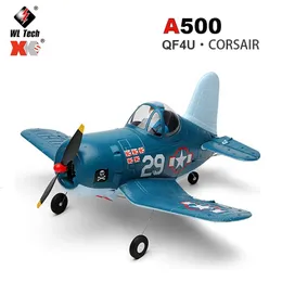WLTOYS XK A500 RC Airplane QF4U Fter Machine Maszyna A250 A200 Zdalne samoloty sterujące 6G Tryb Fighter Toys dla dorosłych 240115