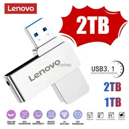 USB Flash -enheter Lenovo USB 3.1 Full kapacitet 2TB USB Memory Flash Drive 1TB Super Tiny Pen Drive High Speed ​​512 GB Pendrive 2TB för bärbar dator/surfplatta