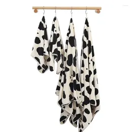 Handduk Fade Resistant Bath Sports Microfiber Quick Dry Cow Cow Coral Fleece Set för händer och kroppshanddukar