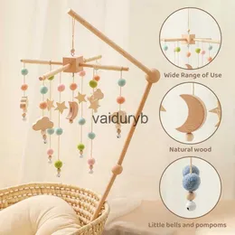Mobiles# 0 -12 Months Baby Rattle Crib Mobile Toys Star Moon Wooden Bed Bell Musical Box Hairball Nordic Hanging Decor Accessories Giftsvaiduryb