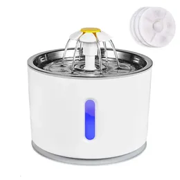 Kot Water Fountain Dog Drink Bowl Aktywne filtr węgla Automatyczne picie zwierzaka elektryczne miski dozowująca koty pijące USB zasilane 240116