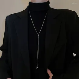 Collares colgantes Corea del Sur Exquisito Borla larga Bola Collar ajustable Moda Elegante Joyería de mujer simple