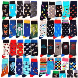 Herrensocken, Herrensocken, 59 Stile, Männer, fröhlich, lustig, Baumwolle, Röhre, Crew-Socke, Hund, Auto, Buchstabe, Flamingo, Tiger, Krake, Wassermelone, Früchte, Muster, Dhoe9