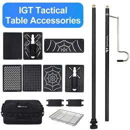 Outdoor IGT Tables Unit Accessories Camping Equipment for Mobile Kitchen Stainless Steel Table Board 240116