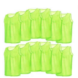 612 PCS Vuxna Barn Soccer Training Vest Football Shirts Jerseys Scrimmage Practice Sports Vest Breattable Team Training 240116