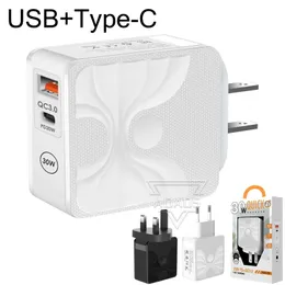 Typ-C+USB-Dual-Port-Schnelllade-Wandadapter mit 12 W/20 W für iPhone, Samsung, Xiaomi, Smartphone-Ladegerät, CE-zertifiziert