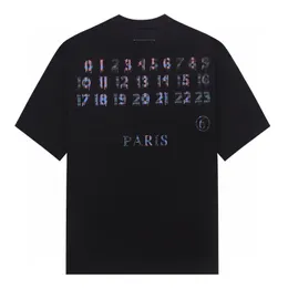 Paris-Stil-Gitter-Zahlen-Druck-T-Stück Designer-T-Shirt Frühlings-Sommer-beiläufige Art und Weise Skateboard Männer Frauen T-Shirt 24SS 0116