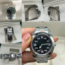 Orologio da uomo di lusso da uomo 41mm Air King 904L Explorer in acciaio inossidabile Orologi meccanici automatici di alta qualità luminosa in zaffiro impermeabile cristallo Dhgate Montre de Luxe