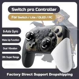 Nintend Switch Pro Controller için Kablosuz Bluetooth Gamepad PC ve Switch OLED Lite Game Console 240115 için Joystick