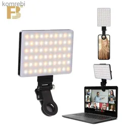 Selfie Lights FB RGB LED Video Light Photography Rechargeable Clip Fill Light Dimmable 24 Lighting Effects for Selfie Vlog Makeup TikTokL240116