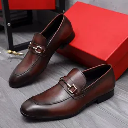 Designer-Loafer, Gancini-Kleiderschuhe, Herren, flache Schuhe, echtes Leder, Luxus-Mokassins, Oxford-Schuhe, Party, Hochzeit, Büroschuhe, 1,9 04