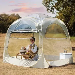 Tält och skyddsrum Transparent tält Starry Sky Outdoor Bubble House Camp Winter Warmth Sun Room Restaurang Camping Picknick