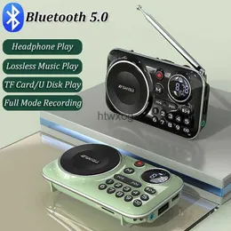 Przenośne głośniki FM Radio Bluetooth 5.0 Głośnik przenośne mini radio dla starszych HiFi TF/USB MP3 Muzyka obsługuje słuchawki do nagrywania YQ240116