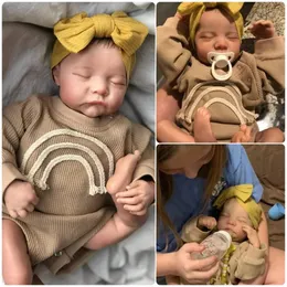17Inch Full Vinyl Body Waterproof Or Soft Cloth Reborn Doll Levi 3D Skin Painted Visible Veins Lifelike born Toy Gift 240115