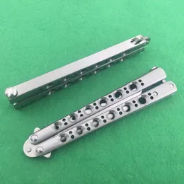 Chains Butterfly in Knife Trainer Knife Theone 41 42s 43 Shaped Channel 440c Blade Steel Handle Jilt Knife Pocket Survival Tools
