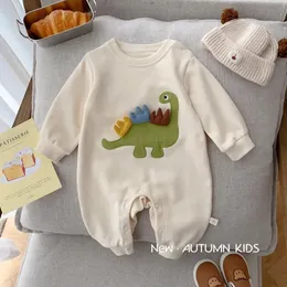 Ins 02 Jahr Herbst Koreanische geboren Jungen Onesies Niedlichen Cartoon-Muster Druck Baby Overall Komfort Weichen Säuglings Body 240116