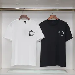 이탈리아 스타일의 남자 디자이너 티 오트라 그램 편지 칫솔 자수 T 셔츠 여름 거리 스케이트 보드 짧은 슬리브 Tshirt 24SS 0117
