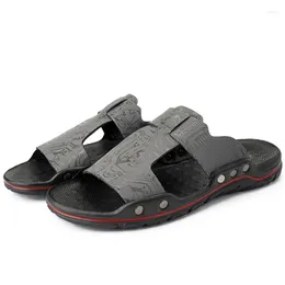 Slippers Zomer Sandalen Heren Lederen Klassieke Romeinse Slipper Outdoor Sneaker Strand Rubberen Slippers Watertrekking