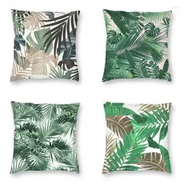 Cuscino foglie di giungla tropicali motivi case decorazioni per la casa 3d copertura verde interno a doppio lato per soggiorno 45