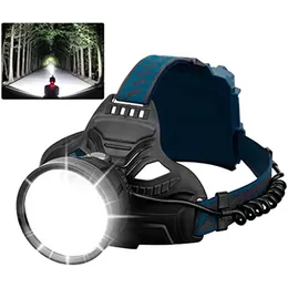 LED USB Rechargeable XHP70 High Power Headlamp 90000 Lumen Powerful Super Bright Waterproof Fishing Searching Camping Flashlight 240117