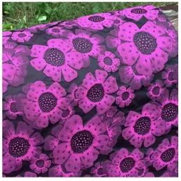 3D błyszcząca fioletowa Jacquard Brocad Fabric for Dressdiy Apparel Sewing Patchwork Floral Materiał TECIDO1YAR 240117