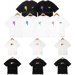Kąty palmowe T koszulka męska designerka Tshirt T koszule dla mężczyzn Kąt Koszulka List Kolorowy serce graffiti Hip Hop Młodzież Lato luźne modne thirt woman man t-shirt biały