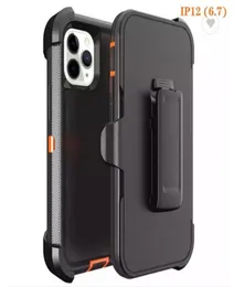 3IN1 iPhoneのハード携帯電話ケースX 11 12 13 14 Pro Max Case Holster Belt Clip Stand Back Cover Case6705469