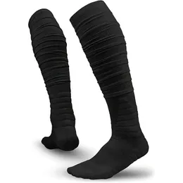 Scrunch Padded Football Socks for Men Women Extra Athletic Long Sports Soccer Knee High Tube Sock Adults Youth 240117