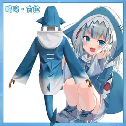 Hololive Virtual Vtuber Gawai Gula Shark Cos Costume Cospaly Anime Costume femminile