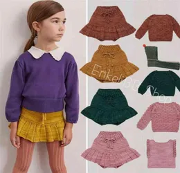 Misha and Puff Design 40 Merino Wool Kid Girl Skirt Knit Skirt for Winter Winter Fashion Clothers Salke Skirt 2106192876937