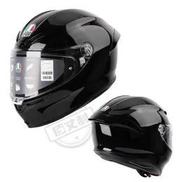 Casco de motocicleta Agv abierto de cara completa Ks casco completo cuatro estaciones masculino y femenino ciclismo motocicleta cubierta completa casco para correr antivaho ligero conductor 1OZ6