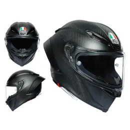 Casco integral abierto Agv Casco completo Casco de motocicleta Pistarr Track Fibra de carbono verdadera Edición de conductor personalizada Flor para hombres y mujeres 6DVH