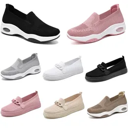2024 أحذية نساء المشي لمسافات طويلة يركضون أحذية مسطحة ناعمة متعددة الاستخدامات أسود مدربون أبيض سميكة الحجم كبير الحجم 36-41
