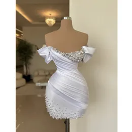 Vestidos de gala com apliques florais 3D, manga bufante removível, vestido de baile curto para aniversário YD