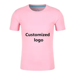 Camisa de publicidade cultural de algodão puro 220g, camiseta personalizada, roupas de trabalho, secagem rápida, gola redonda, manga curta, logotipo impresso