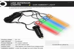 4PCS車の雰囲気RGB LEDストリップライトカラーカースタイリング装飾ランプインテリアランプオートバックライトアクセサリー12V15673218