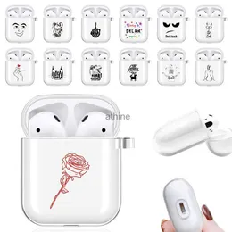 Чехлы для мобильных телефонов для Airpods 2-го/1-го поколения, прозрачный силиконовый защитный чехол для A1523 A1722a2032 A2031, аксессуары для зарядного чехла YQ240117